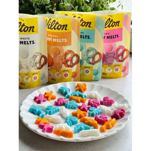 Wilton Candy Melts Różowe 125 g – pastylki do dekoracji, polewy, cake pops 04-0-0507