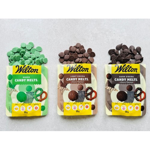 Wilton Candy Melts Zielone 125 g – pastylki do dekoracji, polewy, cake pops 04-0-0504