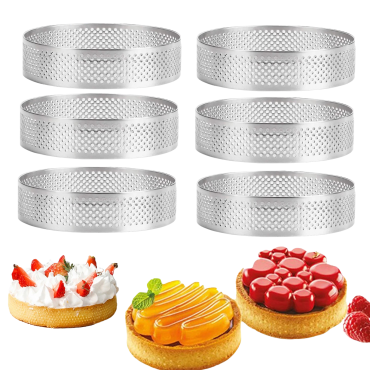 Rant perforowany śr.6cm do pieczenia tartaletek ciastek 6 sztuk 14308