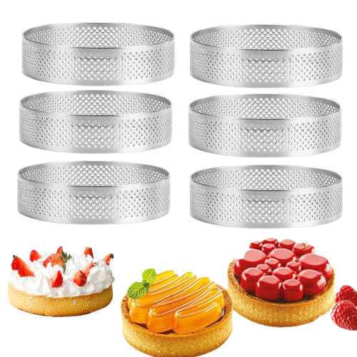 Rant perforowany śr.6cm do pieczenia tartaletek ciastek 6 sztuk 14308