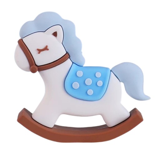 Figurka do dekoracji 3D Konik na biegunach niebieski 14361