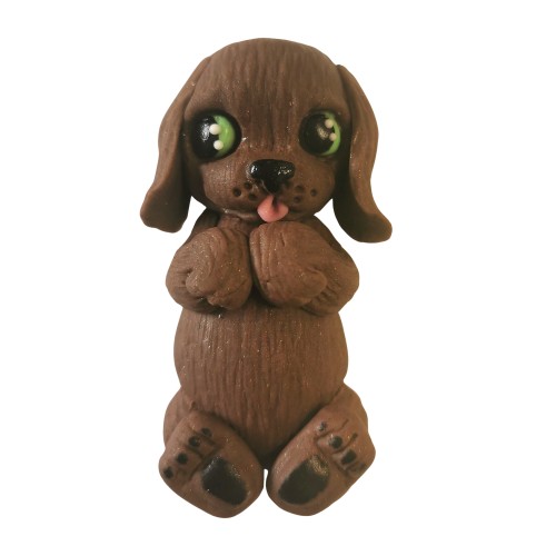 Figurka cukrowa 2D do dekoracji wypieków Piesek Brązowy 14391