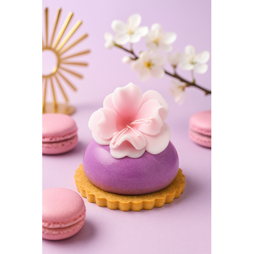 Kwiat na tort Magnolia cukrowa Różowa 6cm 11496
