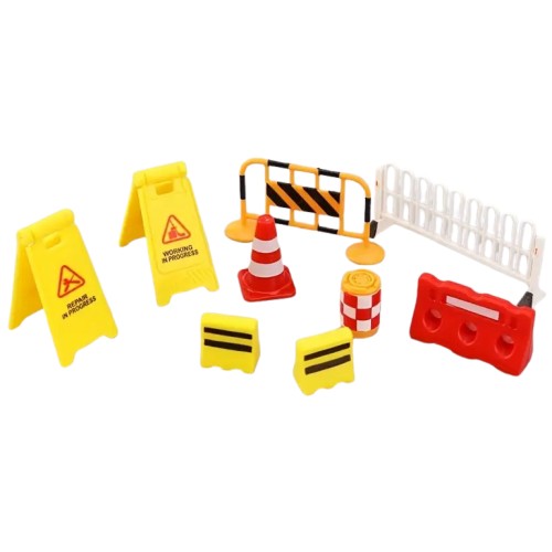 Figurki plastikowe do dekoracji Budowa 9szt 14419