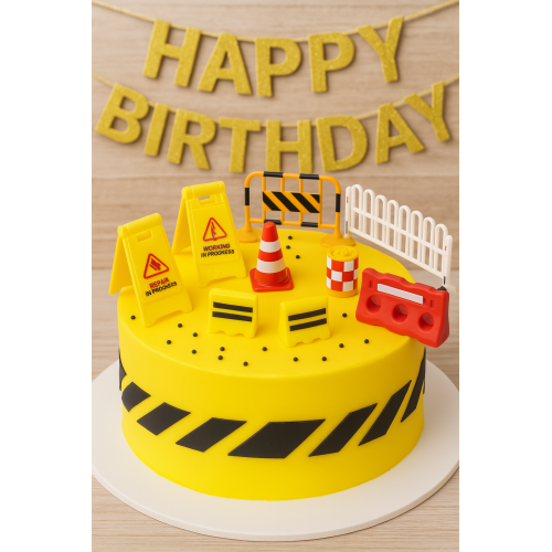 Figurki plastikowe do dekoracji Budowa 9szt 14419