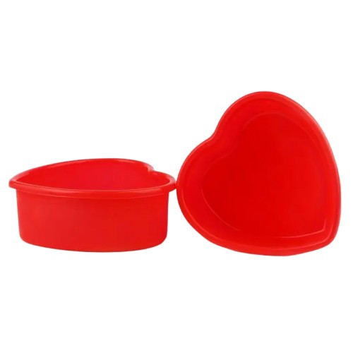 Formy silikonowe do pieczenia mini tortów bento Serce 2 sztuki 14433