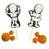 Zestaw Halloween-Tańczące kościotrupy EX19422
