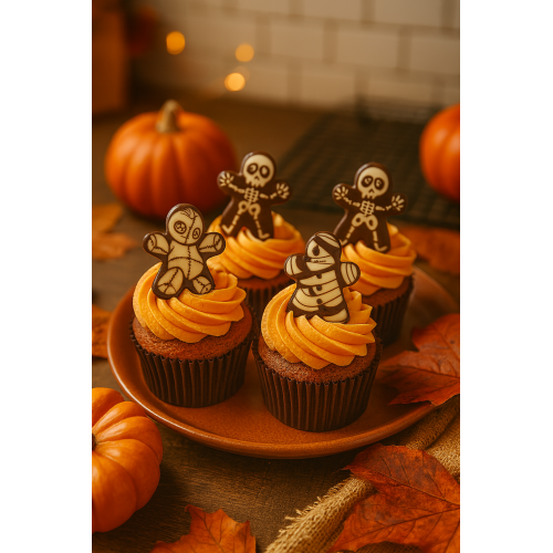 Czekoladowe Mumie 2D 4szt dekoracja na Halloween 12022