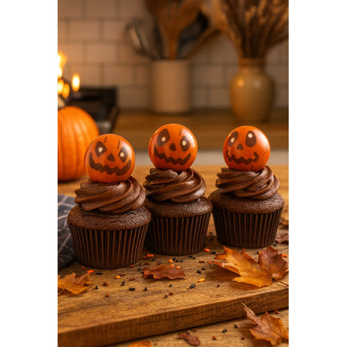 Czekoladowe kule 3D Dynia 3szt dekoracja na Halloween 12018