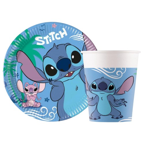 Zestaw urodzinowy Lilo&Stitch Talerzyki kubki komplet 16sztuk 14513