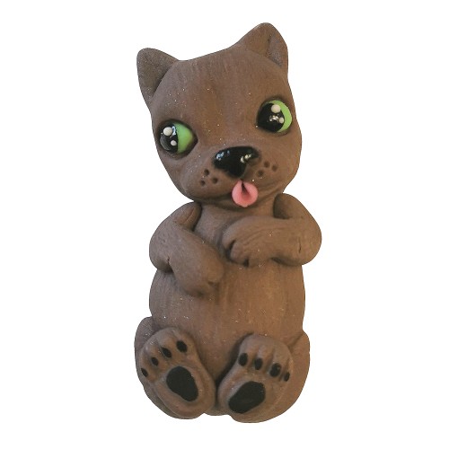 Figurka cukrowa 2D do dekoracji wypieków Piesek Szczeniak Brązowy 14517