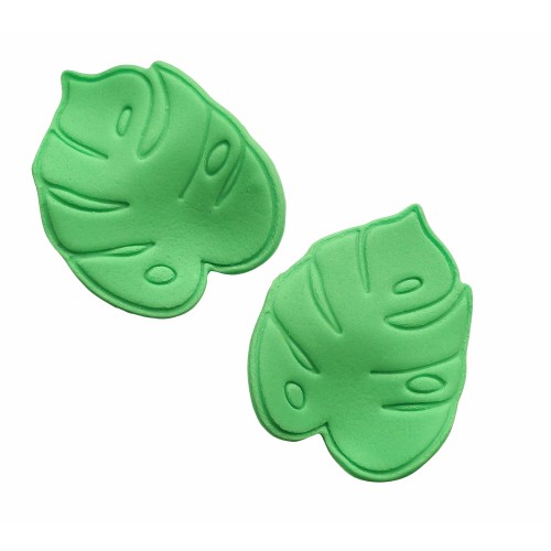 Figurki cukrowe do dekoracji Liście tropikalne Zielone XL 2szt 14539