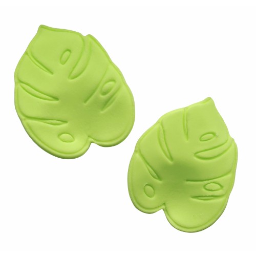 Figurki cukrowe do dekoracji Liście tropikalne Jasnozielone XL 2szt 14540