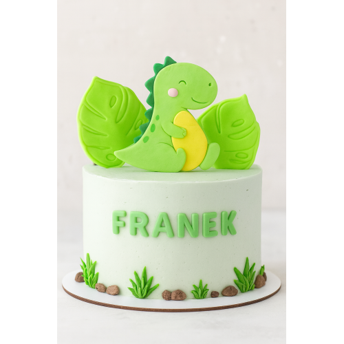 Figurki cukrowe do dekoracji Liście tropikalne Jasnozielone XL 2szt 14540