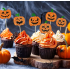 Toppery na babeczki brokatowe Dynie 10szt 14557