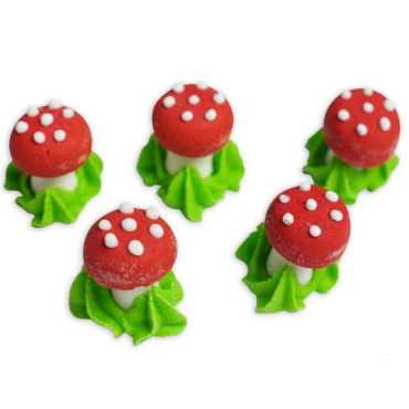 Figurki cukrowe Grzybki 3D 8sztuk EX8600