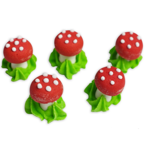 Figurki cukrowe Grzybki 3D 8sztuk EX8600