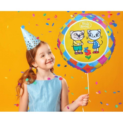 Balon foliowy okrągły Kicia Kocia i Pacek FG-OKKP