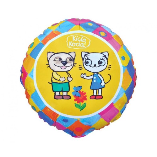 Balon foliowy okrągły Kicia Kocia i Pacek FG-OKKP
