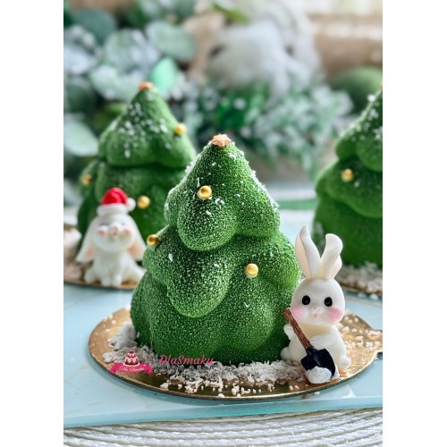 Figurka na tort Świąteczny Króliczek Zajączek 3D wzór nr2 14759