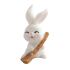 Figurka na tort Świąteczny Króliczek Zajączek 3D wzór nr2 14759