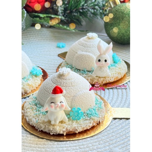 Figurka na tort Świąteczny Króliczek Zajączek 3D wzór nr6 14763