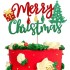 Brokatowy topper na tort Merry Christmas 14785