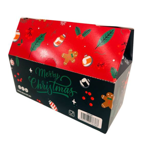 Azucren Pudełko z okienkiem na babeczki Merry Christmas 2 gniazda AZ01564