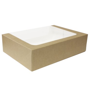 Pudełko eko z okienkiem na ciasto ciastka 31cmx22cmx8cm 46499