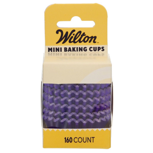 Wilton metalizowane papilotki do babeczek trufelków Fioletowe 160szt 02-0-0685