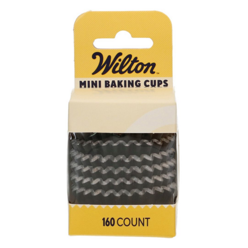 Wilton metalizowane papilotki do babeczek trufelków Czarne 160szt 02-0-0689