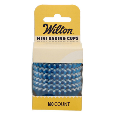 Wilton metalizowane papilotki do babeczek trufelków Niebieskie 160szt 02-0-0687