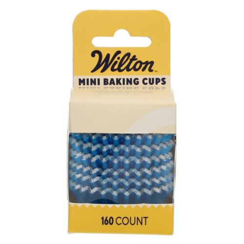 Wilton metalizowane papilotki do babeczek trufelków Niebieskie 160szt 02-0-0687