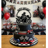 Topper do dekoracji wypieków Motor Chopper Harley Kobieta na motorze Happy Birthday 12957