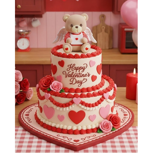 Figurka dekoracja na tort Miś Słodki Amorek 3D 14924