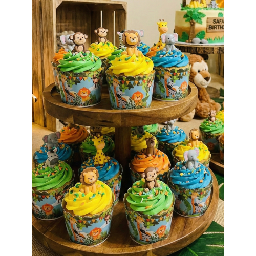 Sweet Baking Papilotki kubeczki papierowe do pieczenia Safari Dżungla 50szt 11824