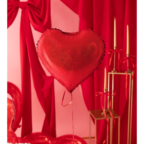Balon foliowy Brokatowe serce 45cm PP161494