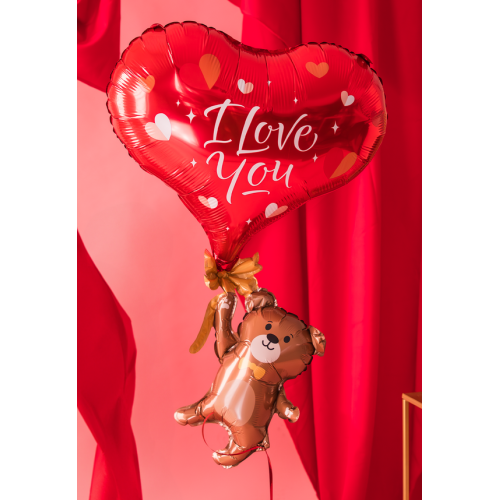 Balon foliowy Miś z serduszkiem 69cm PP157886
