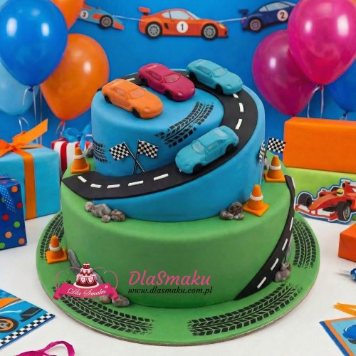 Figurka cukrowa na tort Auto sportowe 3D Pomarańczowe 11476