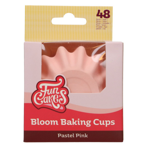 Fun Cakes Papilotki papierowe Bloom do pieczenia babeczek Różowe 48szt F84420