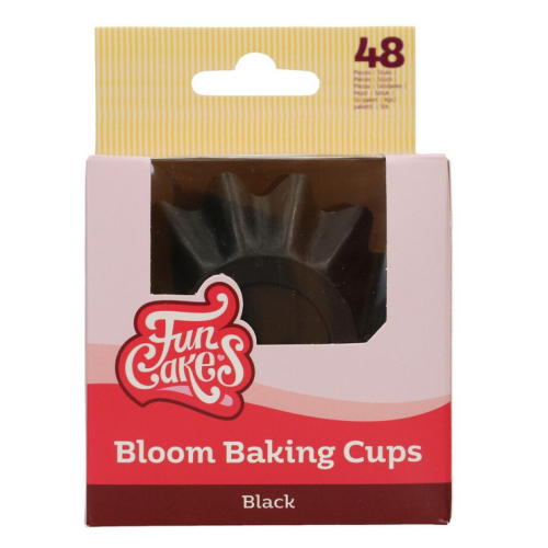 Fun Cakes Papilotki papierowe Bloom do pieczenia babeczek Czarne 48szt F84385