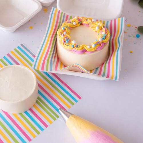 Simply Making Papier dekoracyjny do pudełek bento Kolorowe Paski 50szt SM223559