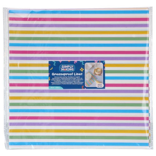 Simply Making Papier dekoracyjny do pudełek bento Kolorowe Paski 50szt SM223559