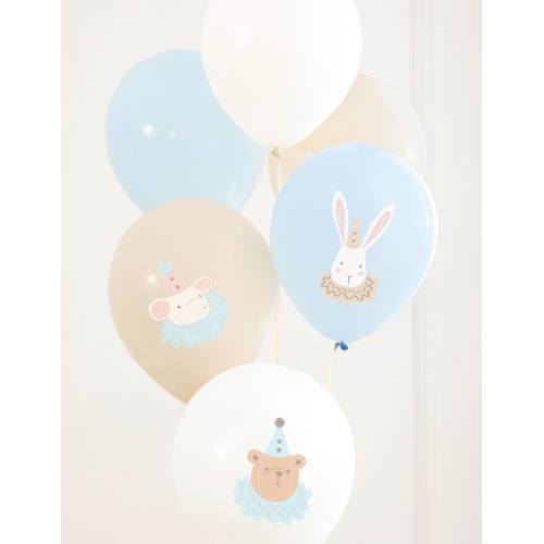 Balony lateksowe na roczek pastelowe niebieskie 6 szt PP163849