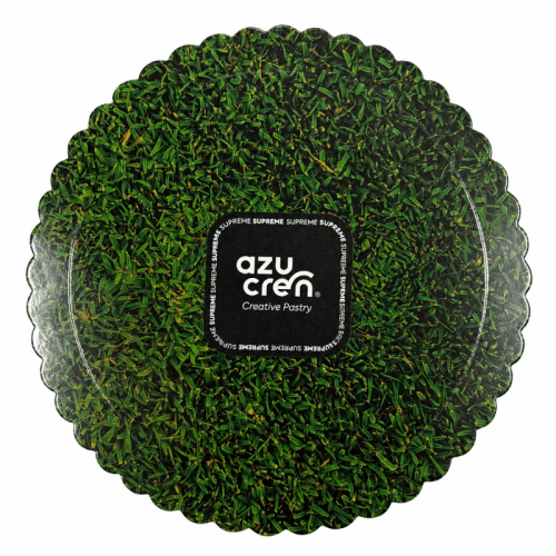 Azucren Podkład pod tort okrągły lakierowany Trawa śr.20cm gruby AZ02145
