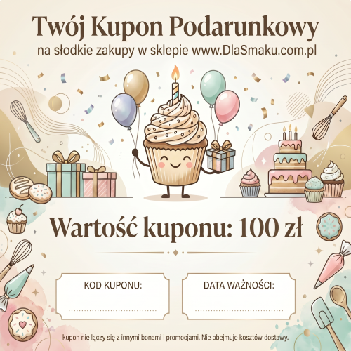 Kupon podarunkowy Bon Voucher na urodziny do sklepu o wartości 100zł wersja elektroniczna