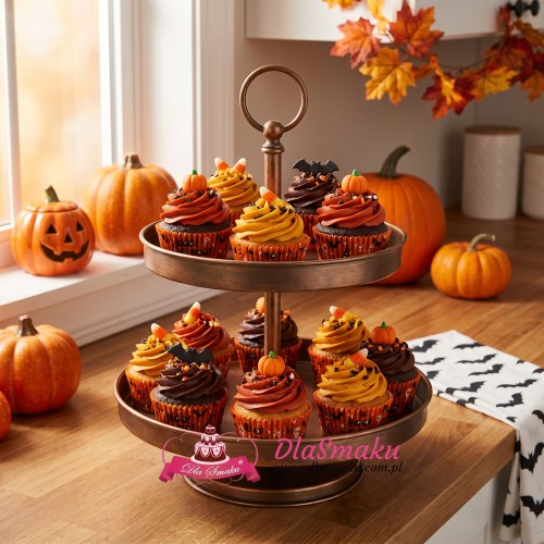 House of Marie Papilotki do pieczenia babeczek Halloween Koty Nietoperze Pająki HM1838