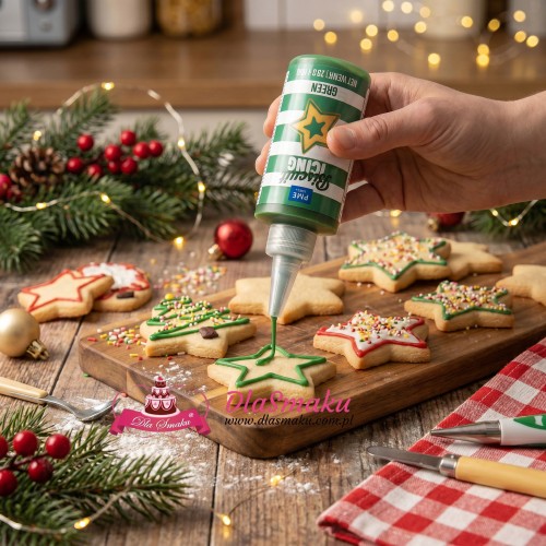 PME Polewa lukier Biscuit Icing do dekorowania tortów ciasteczek Zielony CKI008