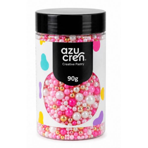 Azucren Posypka cukrowa do dekoracji Pink glam mix 90g AZ02067