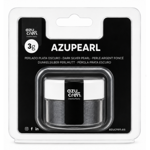 Azucren Barwnik perłowy w proszku do malowania pyłkowania Srebrny Dark Silver 3g AZ02072